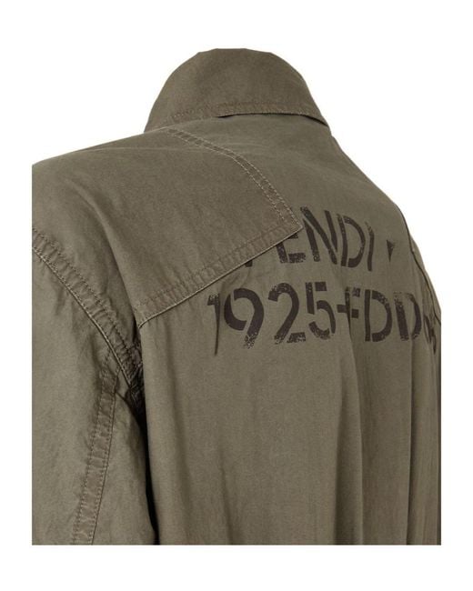 Fendi Green Parachute Canvas Jumpsuit