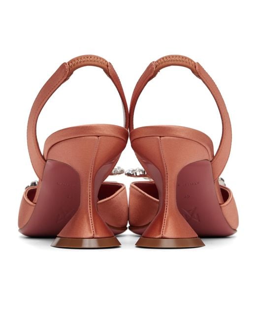 AMINA MUADDI Pink Rosie Sling 70 Pointed-Toe High-Heeled Sandals