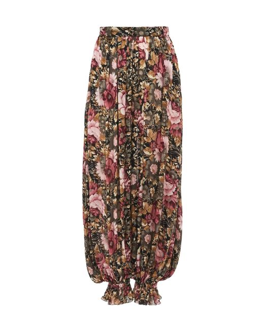 Chloé Brown Chloé Fluid Pleated Pants