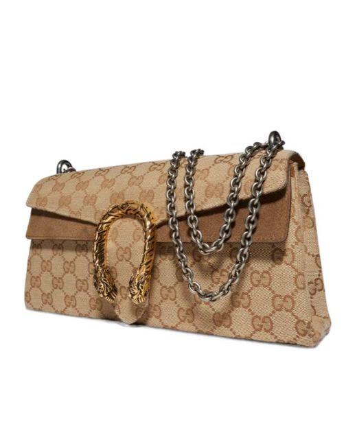 Gucci Natural Dionysus Monogrammed Medium Shoulder Bag
