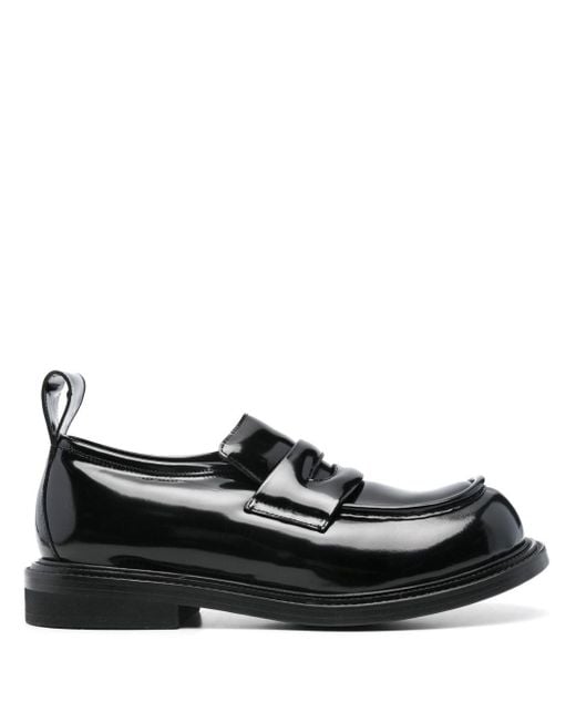 Moschino Black Glossy Flat Shoes for men
