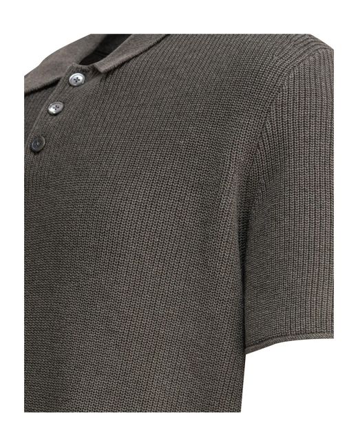 Alex Mill Gray Ribbed Polo Shirt for men