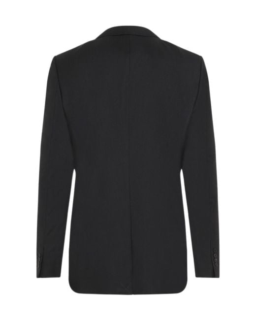 Lanvin Black Single-Breasted Straight Hem Blazer for men
