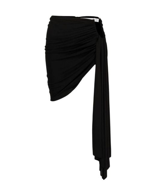 Christopher Esber Black Arced Palm Micro Skirt