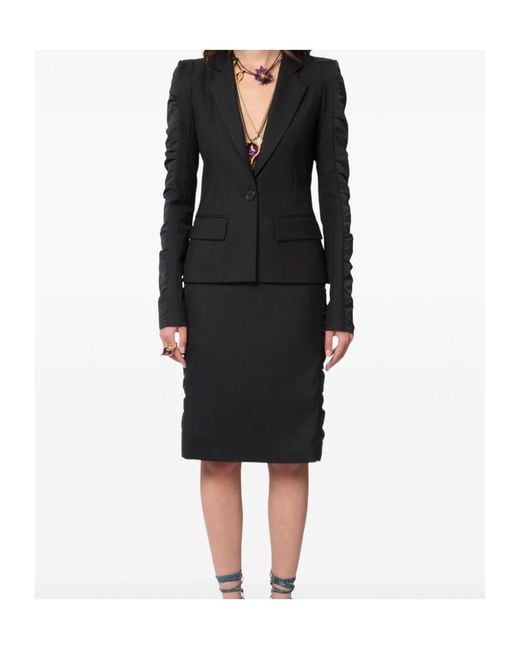 Nina Ricci Black Long-Sleeved Suit Jacket