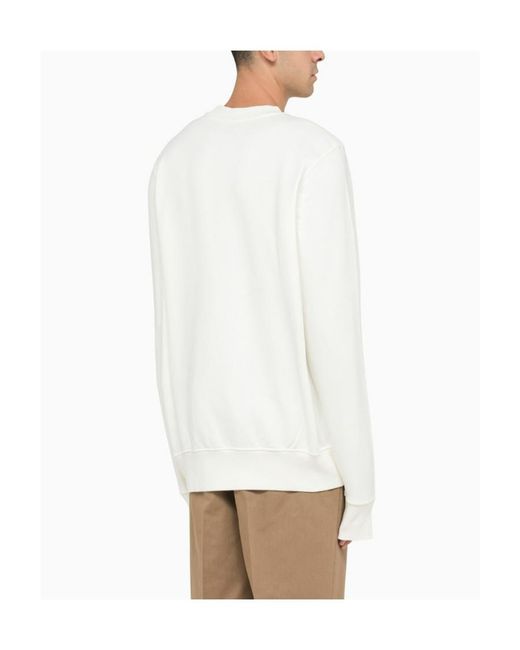 Casablanca White Logo Round-Neck Sweater for men