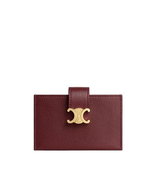 Céline Red Accordeon Card Holder Nino