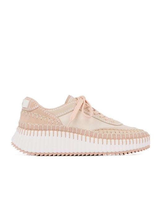Chloé Pink Chloé Nama Low-Top Sneakers