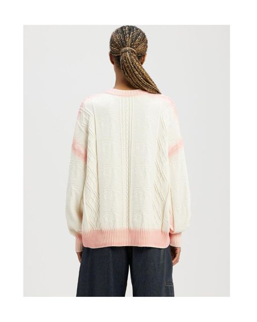 Palm Angels Pink Sprayed Palm Crewneck Jumper