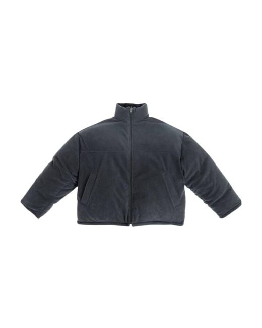 Balenciaga Blue Bb Paris Icon Reversible Puffer Jacket for men