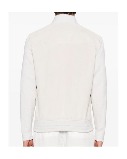 Eleventy White Panelled Jacket for men