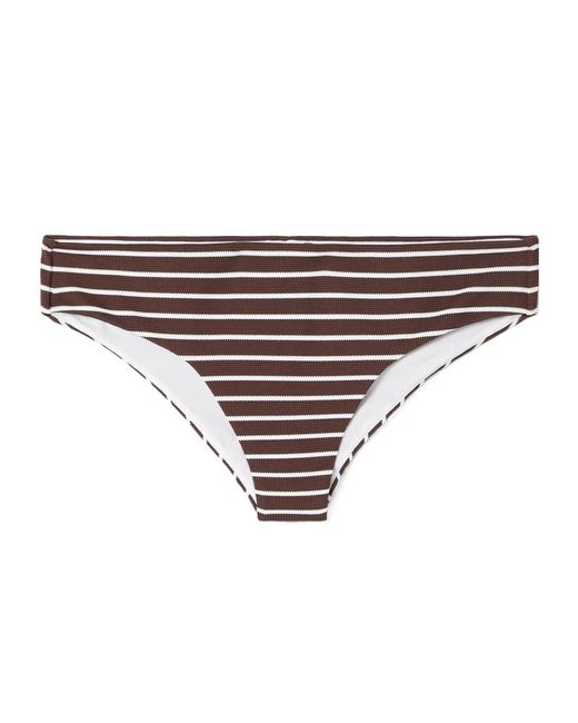 Brunello Cucinelli Brown Striped Bikini Bottoms