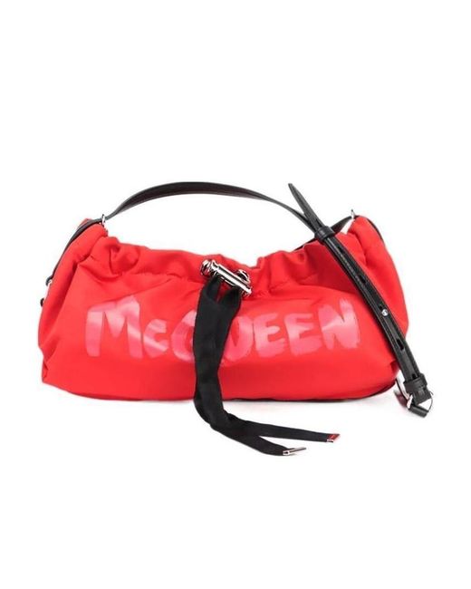 McQueen Red The Bundle Drawstring Bag