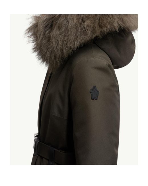 Moncler Black Laplance Gore-Tex Shearling-Trimmed Hooded Down Ski Jacket