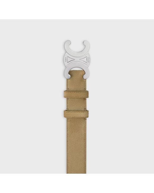 Céline White Triomphe Belt 30Mm for men