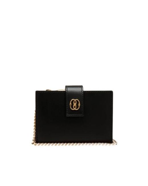 Bally Black Chain Card Bag