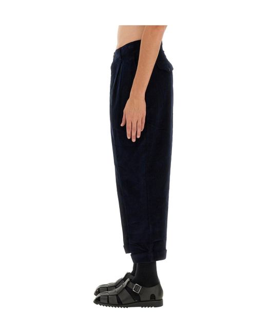 AMI Blue Carrot Cropped Pants for men