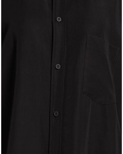Balenciaga Black Long-Sleeve Solid Color Shirt