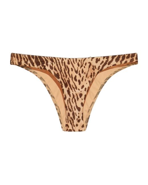 Zimmermann Natural Leopard-Print Bikini Briefs
