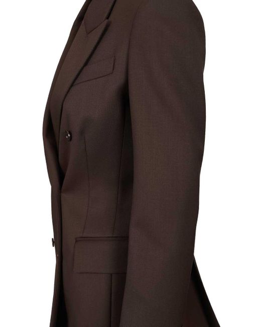 P.A.R.O.S.H. Brown Peaked Double-Breasted Blazer