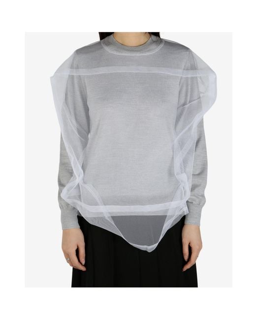 Comme des Garçons Gray Layered Sweatshirt