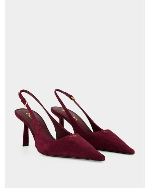 Prada Purple Pointed-Toe High Heels