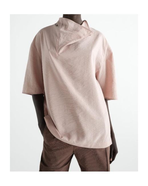 Lemaire Pink Soft Collar Top