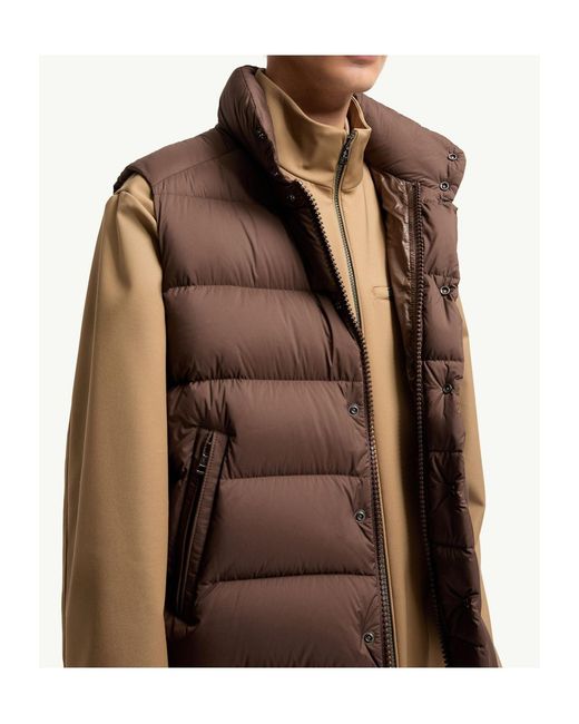 Moncler Brown Tibb Down Vest for men