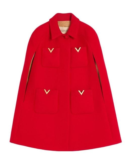 Valentino Red Drill Double Cape
