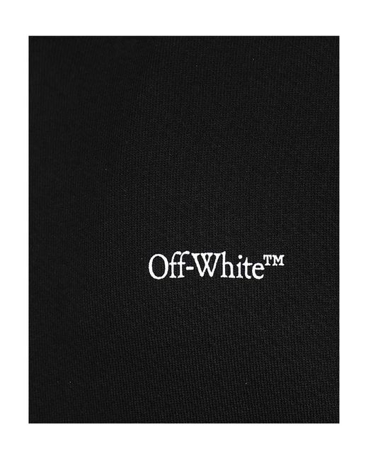 Off-White c/o Virgil Abloh Black Scratch Arrow Printed Drawstring Hoodie for men