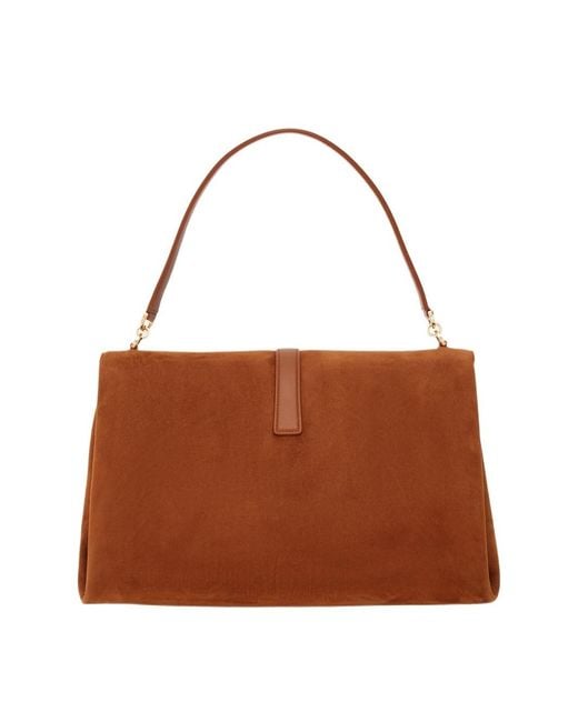 Ferragamo Brown Flap-Over Shoulder Bag