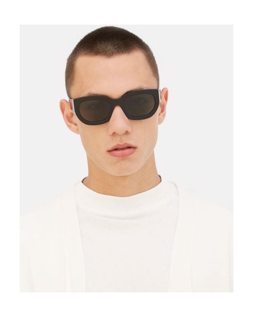 Retrosuperfuture Black Alva Rectangle Frame Sunglasses for men
