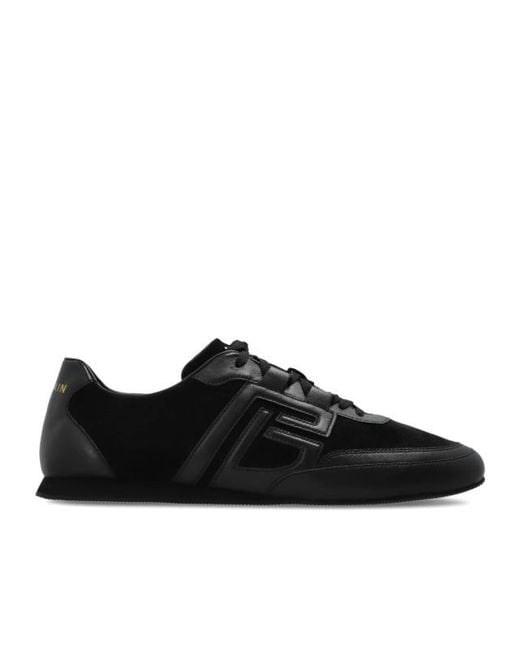 Balmain Black Logo Low-Top Sneakers for men