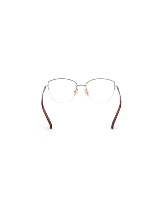 Max Mara Natural Half-Rimmed Plano Lenses
