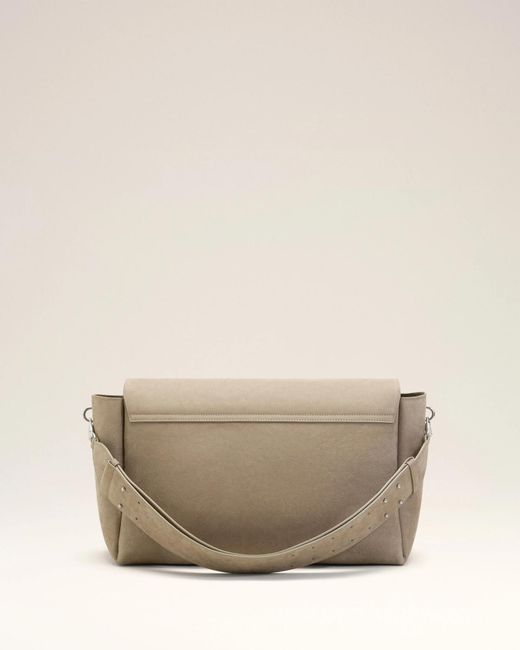 AMI Gray Ami Large Flap Carrousel Bag for men