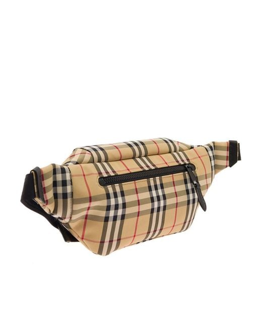 Burberry Multicolor Checked Sonny Belt Bag for men