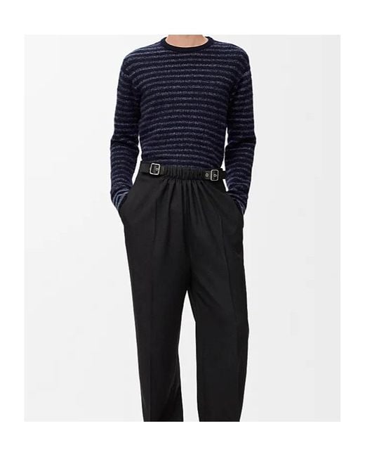 Loewe Blue Blurred Effect Striped Jumper for men