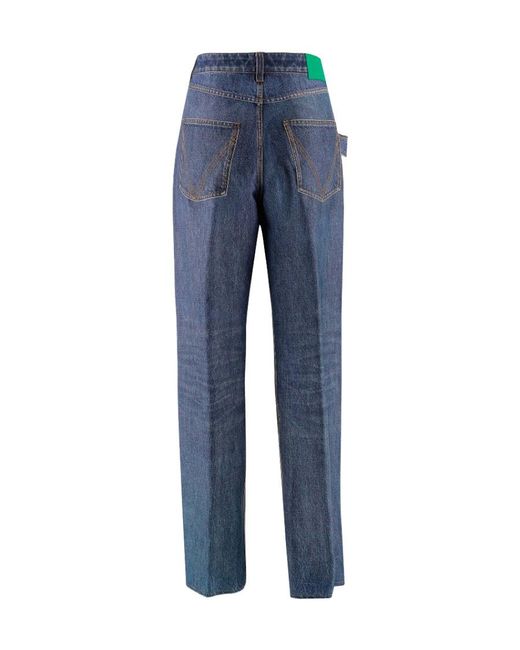 Bottega Veneta Blue Straight Leg Trousers