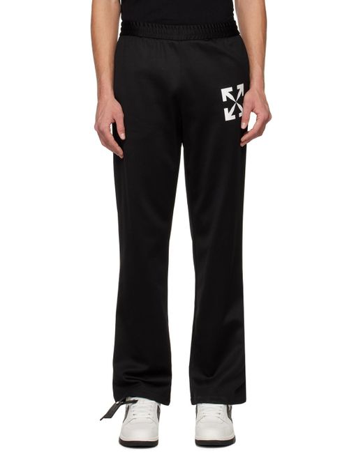 Off-White c/o Virgil Abloh Black Arrow Printed Straight Leg Track Pants for men
