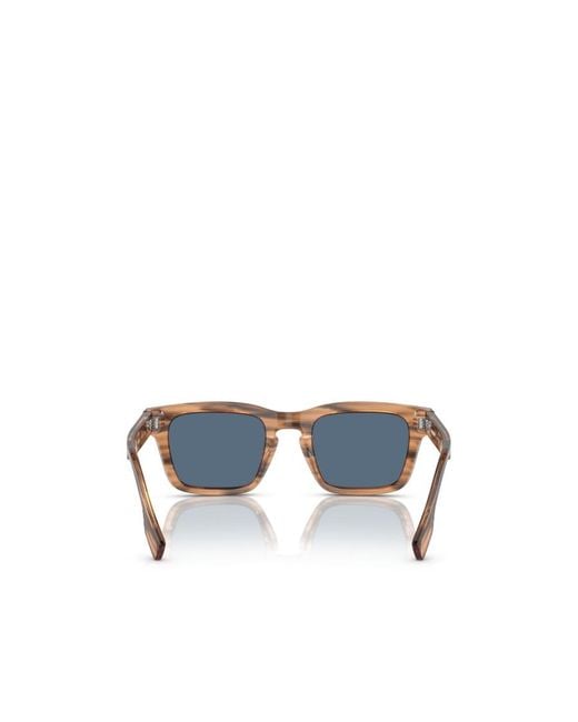 Burberry Blue Sunglasses With Rectangular Frames for men
