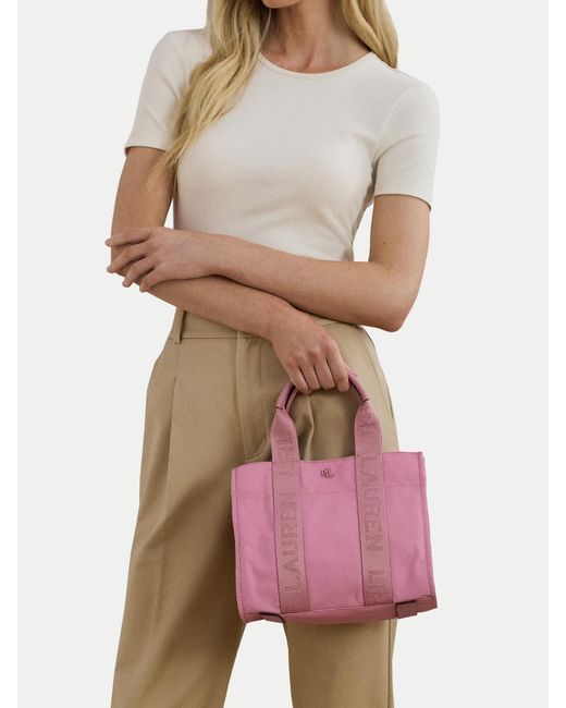 Ralph Lauren Pink Stevie Tote Bag