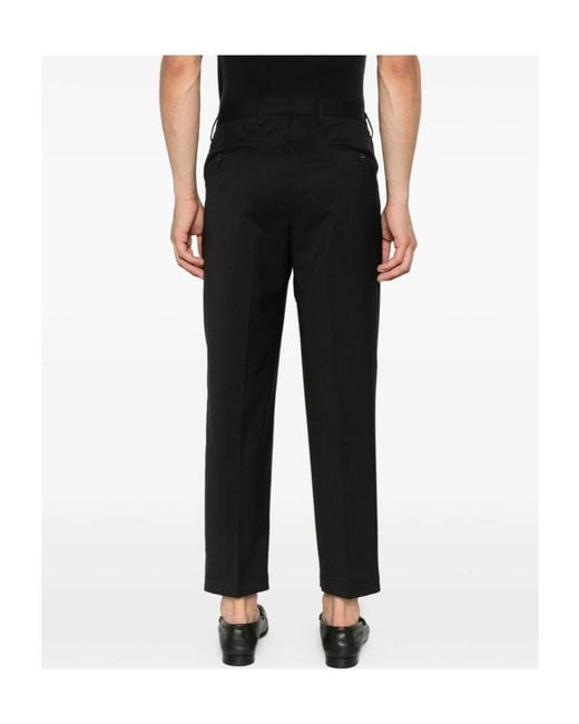 Briglia 1949 Black Straight-Leg Casual Trousers for men