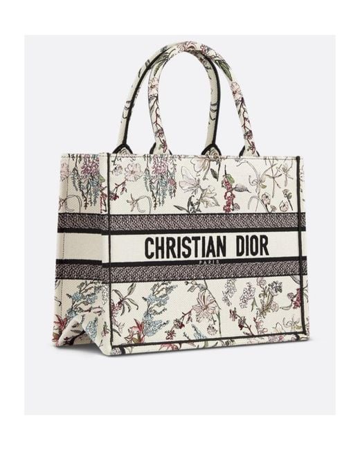 Dior White Medium Book Tote