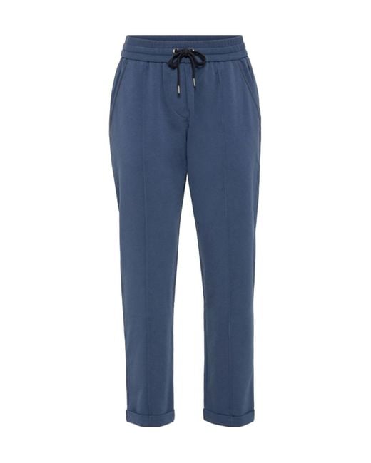 Brunello Cucinelli Blue Drawstring Track Pants