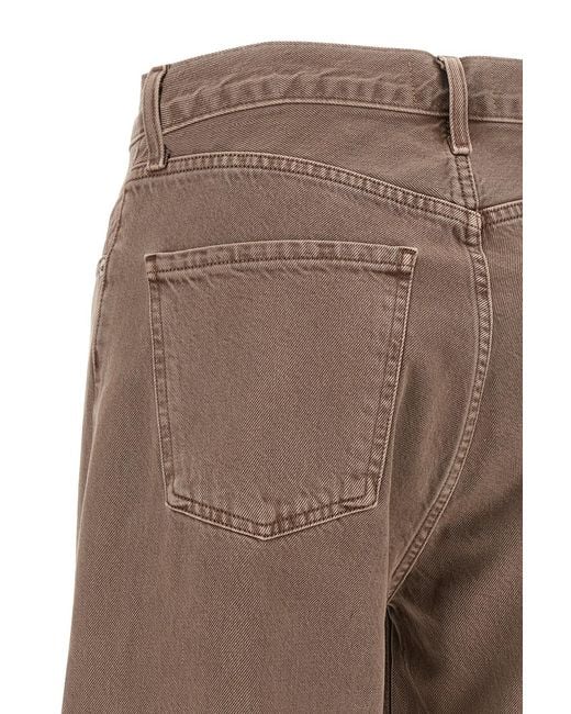 Agolde Brown Ren Wide-Leg Jeans