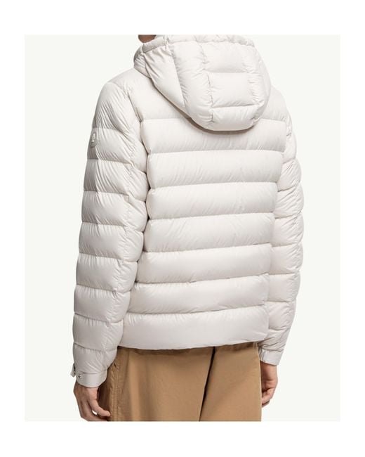 Moncler Gray Arneb Hooded Short Padded Jacket for men