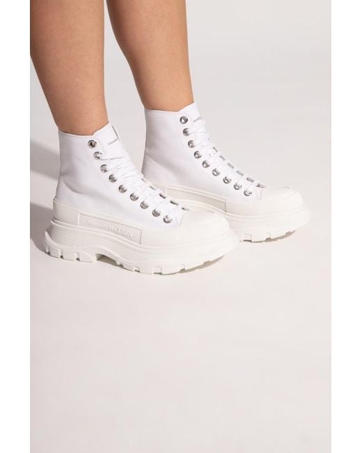 McQueen White Tread Slick Boots