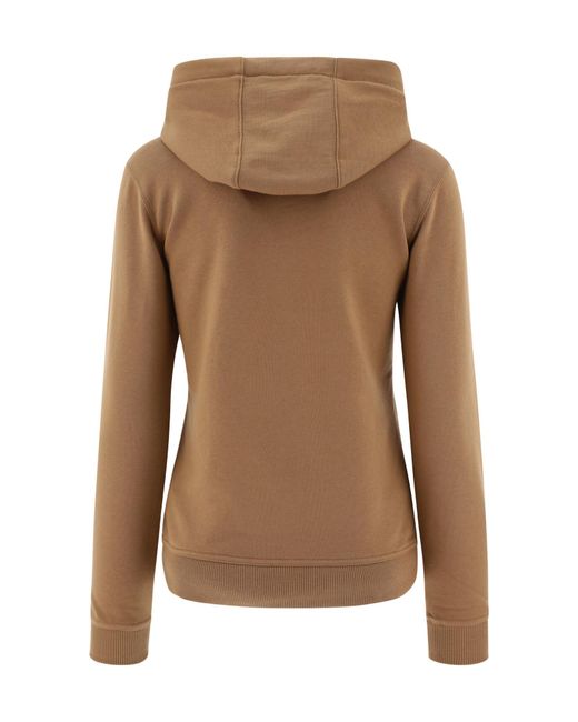 Burberry Brown Logo Patch Drawstring Hoodie