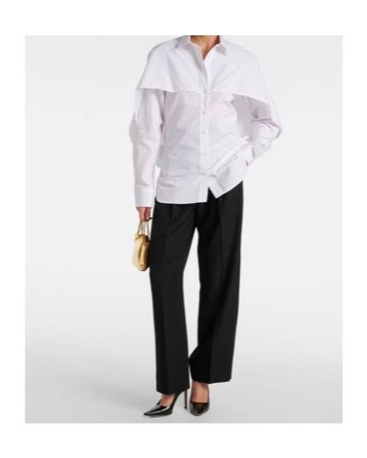 Stella McCartney White Caped Cotton Blouse
