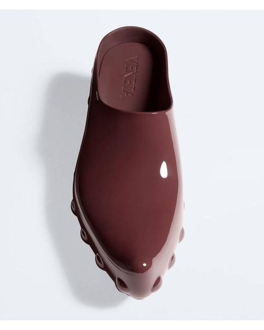 Bottega Veneta Purple Curved-Toe Gondola Clog Mules 65